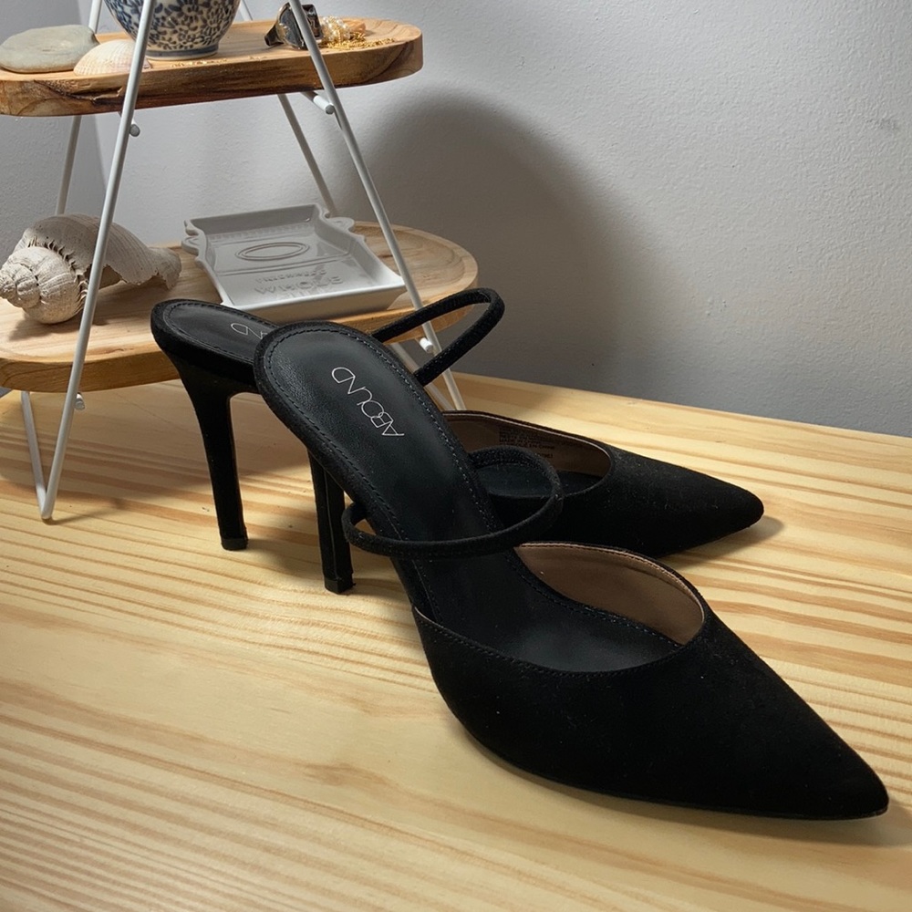 Classic Black Suede Abound Heels